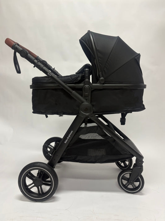 Skyra 2-in-1 Newborn Pram & Bassinet Stroller(Black)
