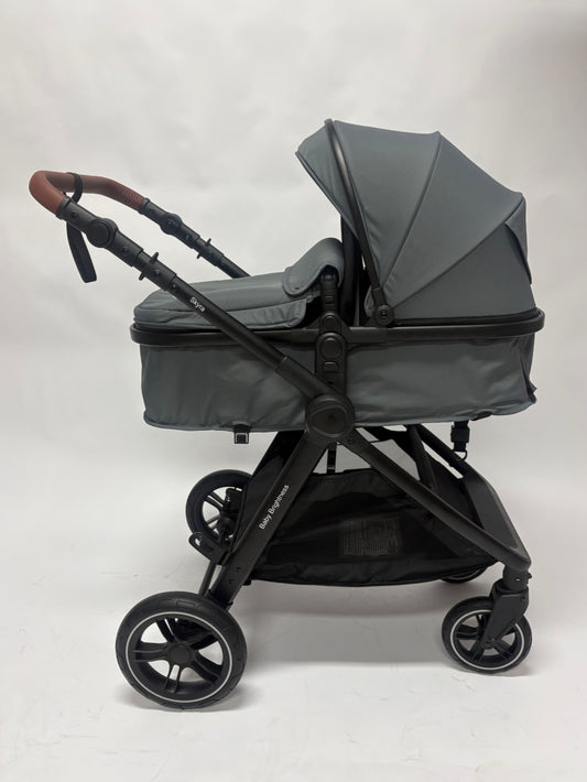 Skyra 2-in-1 Newborn Pram & Bassinet Stroller(Grey)
