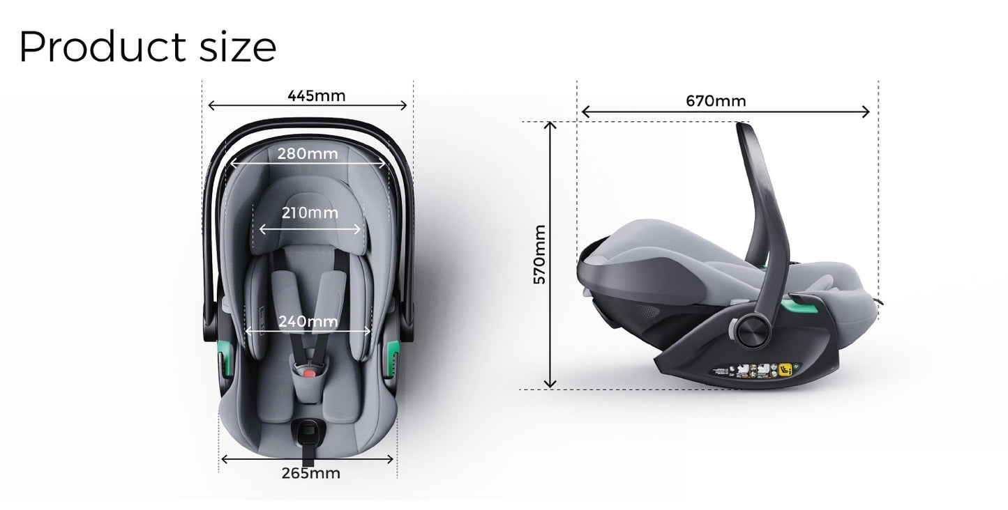 Baby Brightness EverNest 2 Reclining Infant Capsule and EverRoot Rotating ISOFIX Base Black - image 25