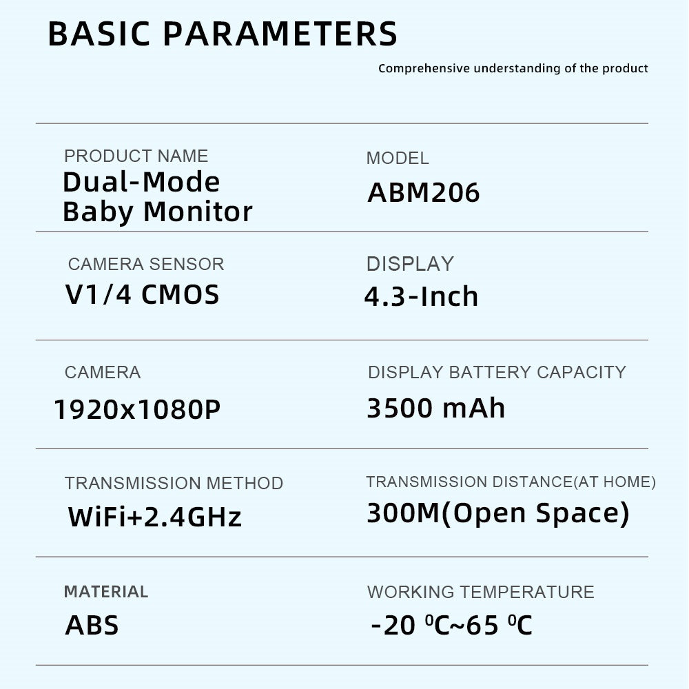 Dual Mode 4.3" Baby Monitor with Night Vision & Motion Detection - image 12