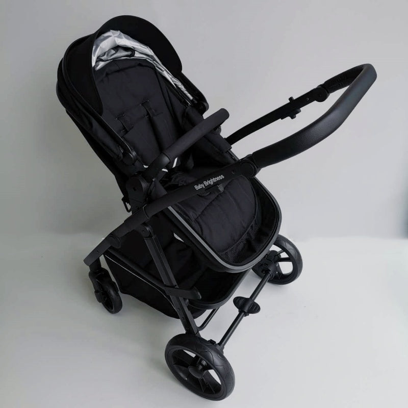Newborn Pram – Palms 2 in 1 Bassinet Stroller Black - image 16