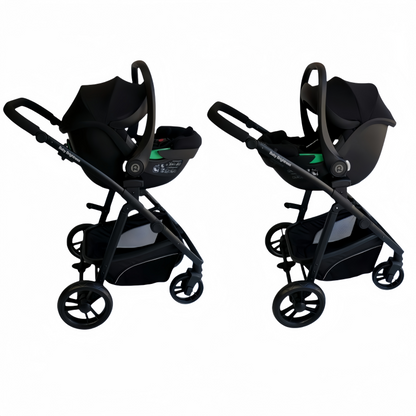 Newborn Pram – Palms Stroller with Bassinet and Car Seat (Black) - image 8