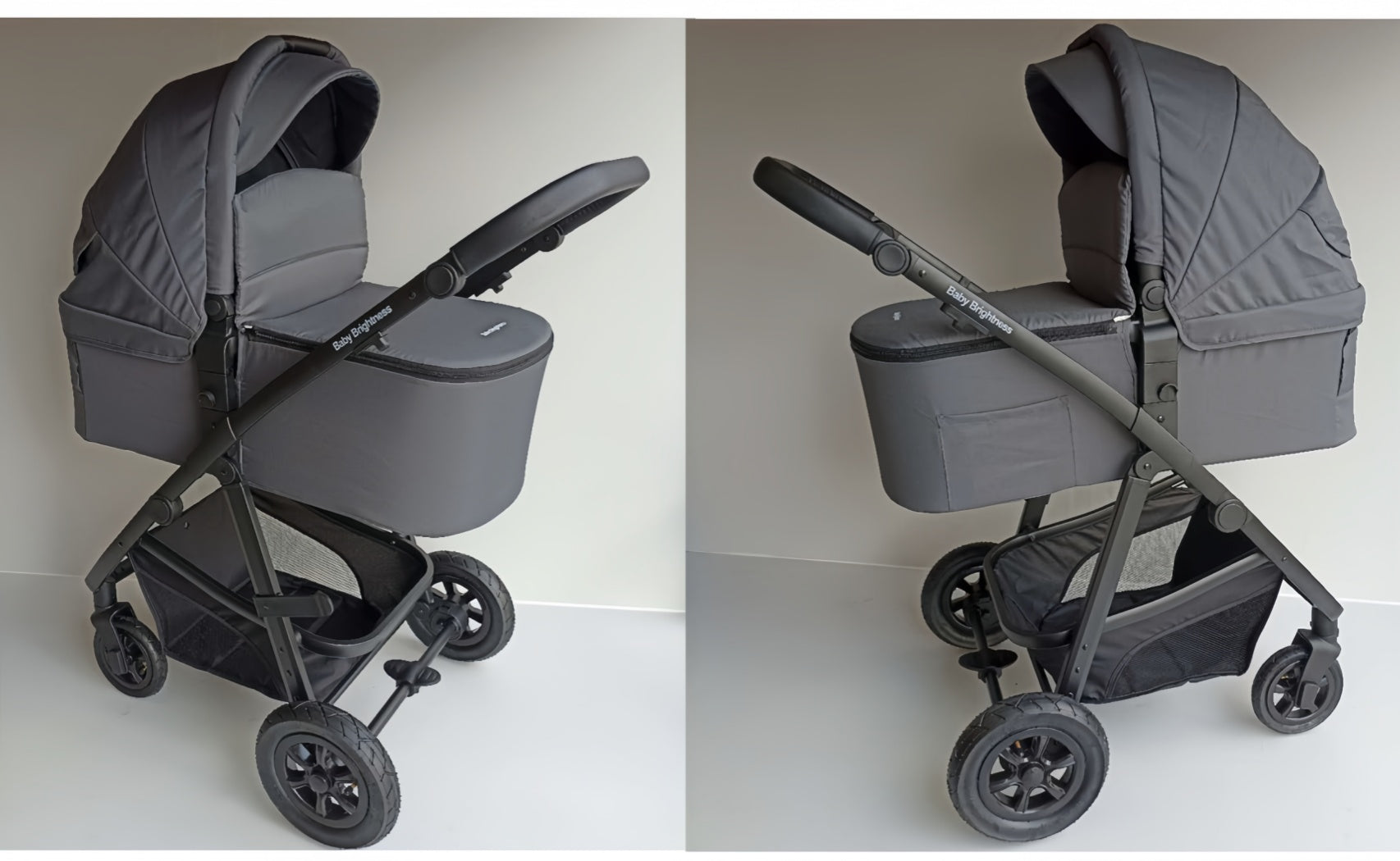 Pre-order Newborn Pram – Palms 2+ Stroller with Carrycot, Reclining Car Seat and Rotating ISOFIX Base(Grey) - image 7