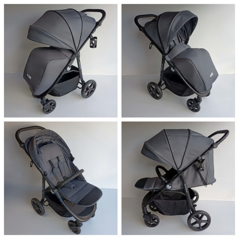 Pre-order Newborn Pram – Poplar Stroller with Carrycot + Reclining Infant Capsule + 360 Car Seat and Rotating  - image 3