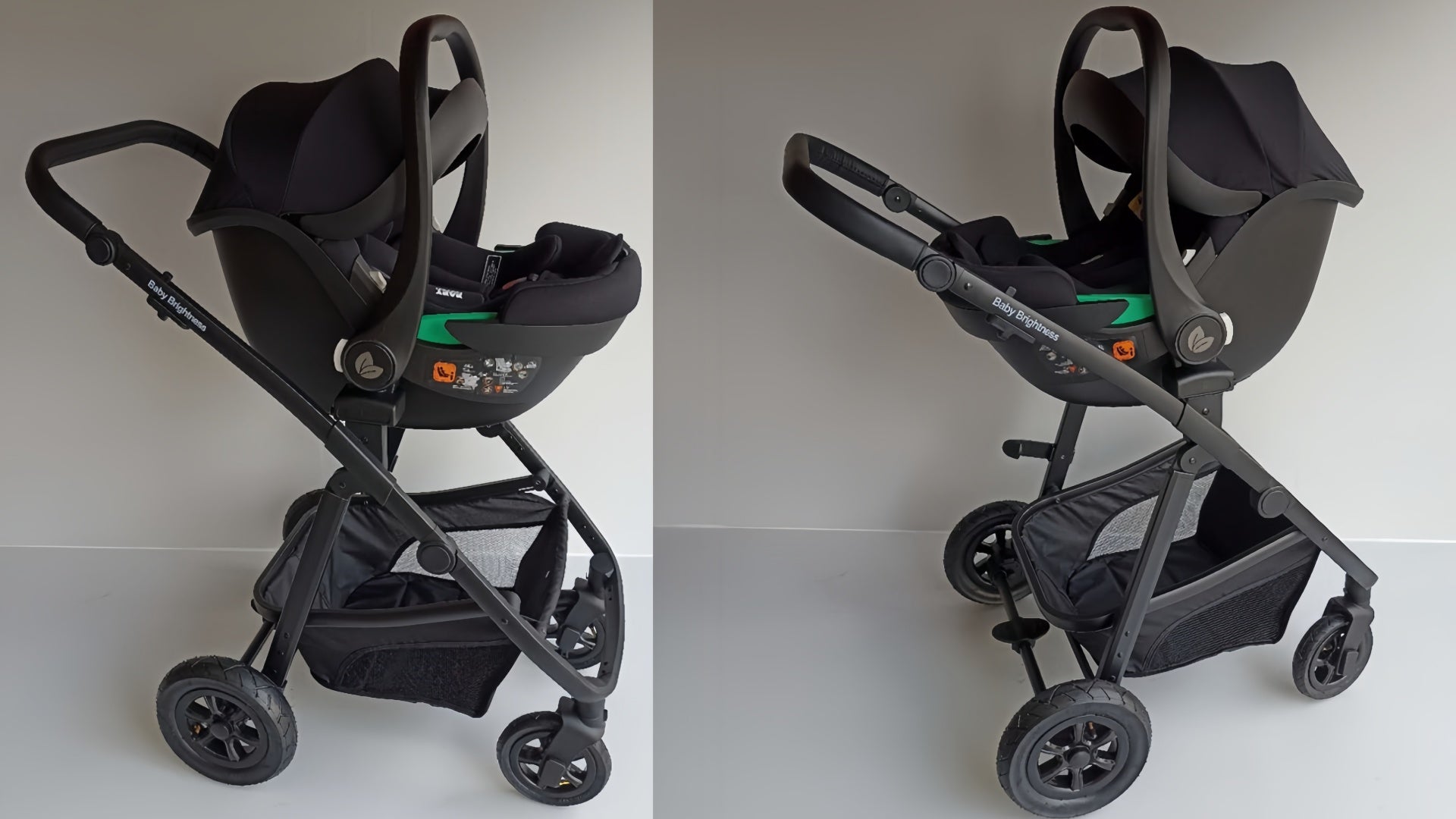 Newborn Pram – Palms 2+ Stroller with Infant Car Seat (Grey) - image 9