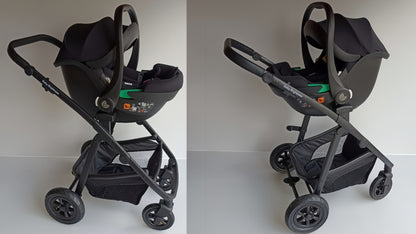 Newborn Pram – Palms 2+ Stroller with Carrycot and Car Seat (Grey) - image 9