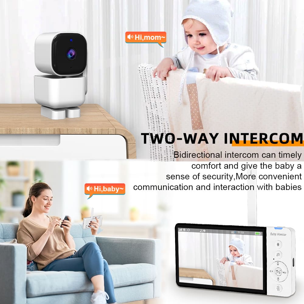 5”LCD HD Pan & Tilt Infrared Night Vision Baby Monitor - image 9