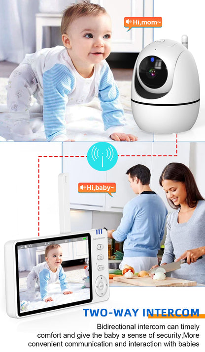 5”LCD HD Pan & Tilt Infrared Night Vision Baby Monitor - image 9