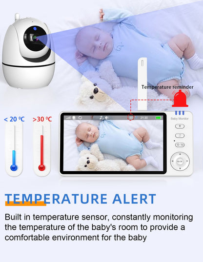 5”LCD HD Pan & Tilt Infrared Night Vision Baby Monitor - image 10