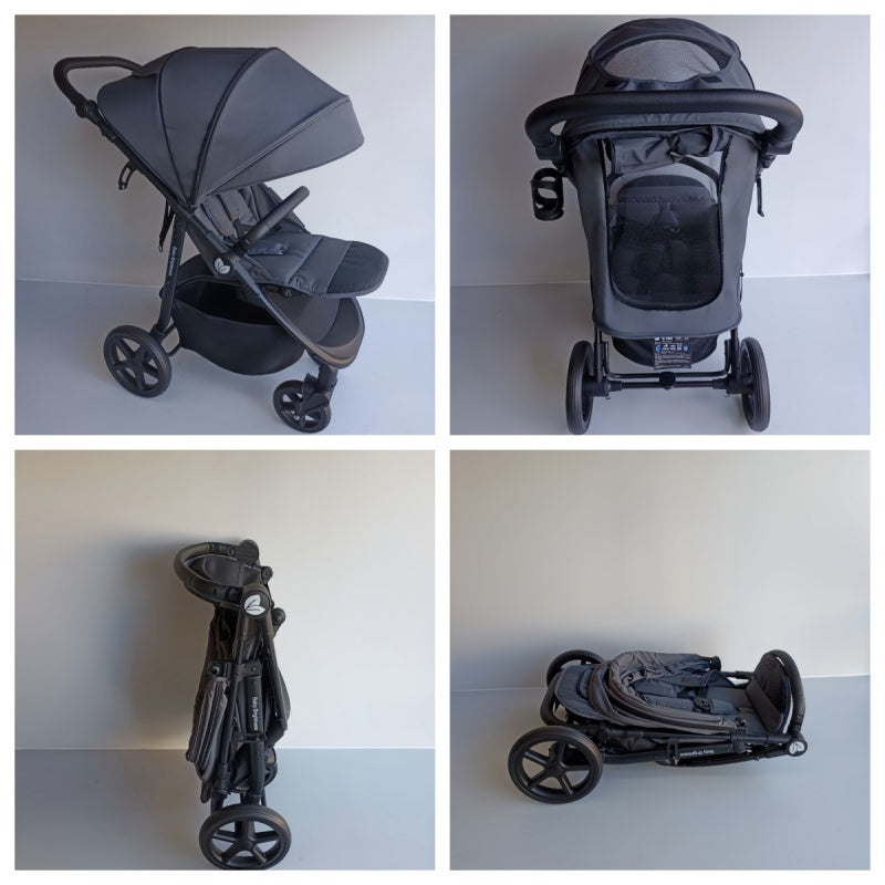 Newborn Pram – Poplar Stroller with Carrycot (Black) - image 10