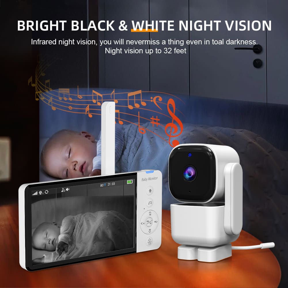 5”LCD HD Pan & Tilt Infrared Night Vision Baby Monitor - image 10