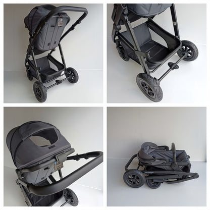 Pre-order Newborn Pram – Palms 2+ Stroller with Carrycot, Reclining Car Seat and Rotating ISOFIX Base(Black) - image 6