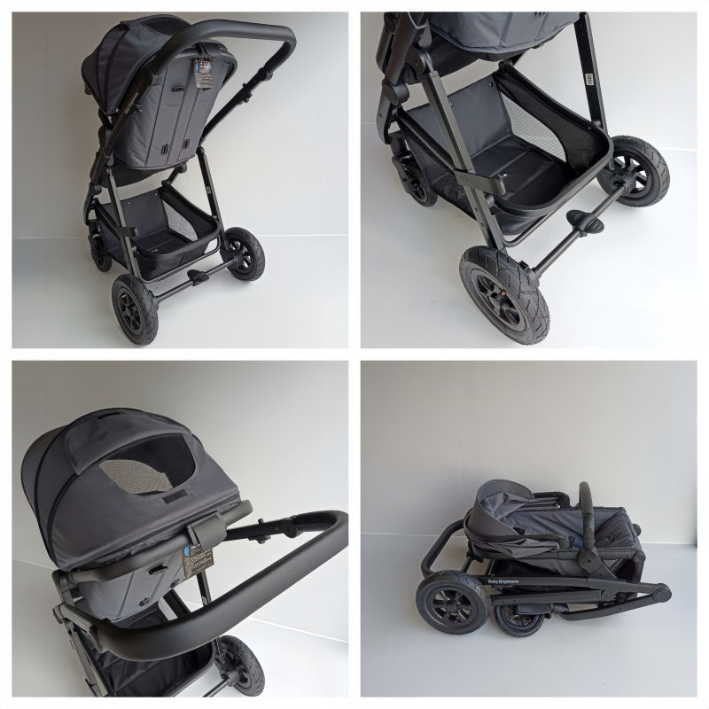 Newborn Pram – Palms 2+ Stroller with Infant Car Seat (Black) - image 8