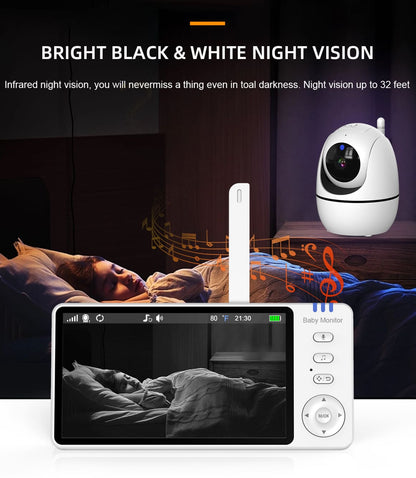 5”LCD HD Pan & Tilt Infrared Night Vision Baby Monitor - image 5