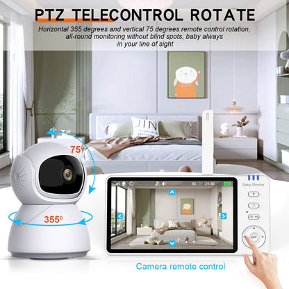 5”LCD HD Pan & Tilt Infrared Night Vision Baby Monitor - image 4