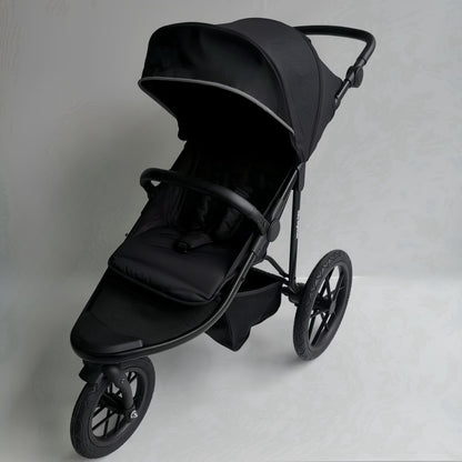Newborn Pram – EasyGo 2+ Three Wheel Stroller with Car Seat (Black) - image 11