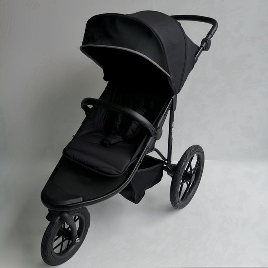 Newborn Pram – EasyGo 2+ Three Wheel Stroller (Black) - image 2