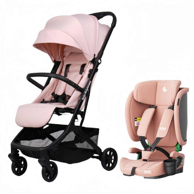 Travel Pram – AirGo Lightweight Stroller with Booster Seat (Pink)