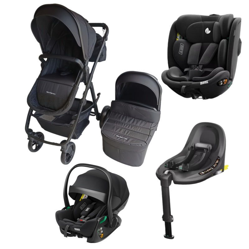 Pre-order Newborn Pram – Palms 1+ Stroller with Carrycot + Reclining Infant Capsule + 360 Car Seat and Rotating ISOFIX Base (