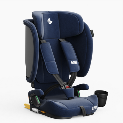Travel Pram – FlexGo Lightweight Auto Folding Stroller with ISOFIX Booster Seat  (Blue) - image 17