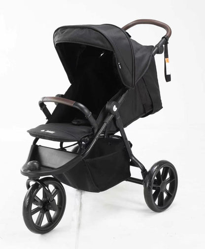 Baby Brightness ELIO Three Wheel Pram And Carrycot - Black
