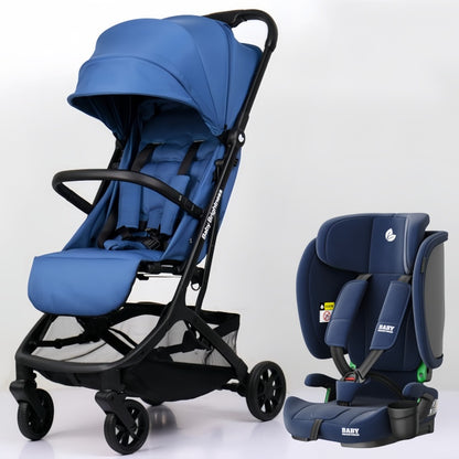 Travel Pram – AirGo Lightweight Stroller with Booster Seat (Blue)