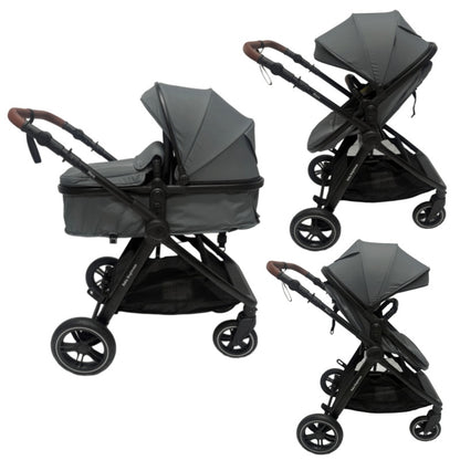 Skyra 2-in-1 Newborn Pram & Bassinet Stroller（Grey）