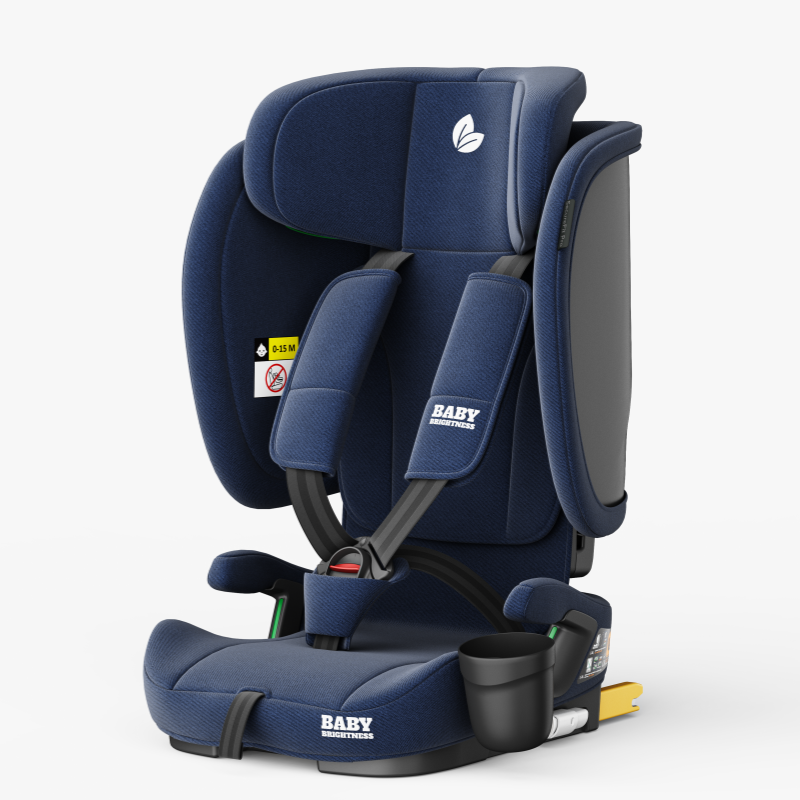 Travel Pram – FlexGo Lightweight Auto Folding Stroller with ISOFIX Booster Seat  (Blue) - image 11