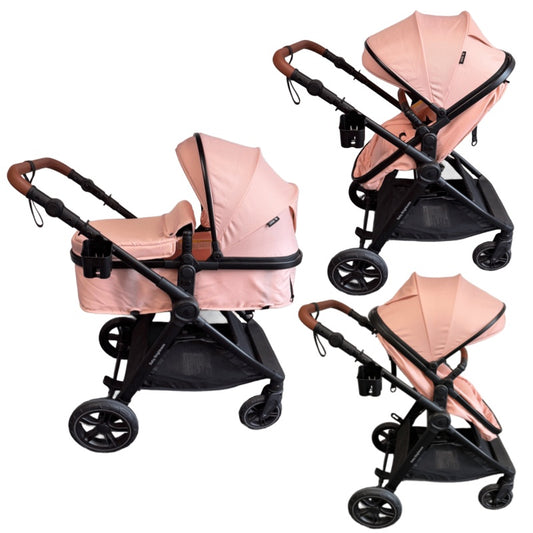 Skyra 2-in-1 Newborn Pram & Bassinet Stroller（Pink）