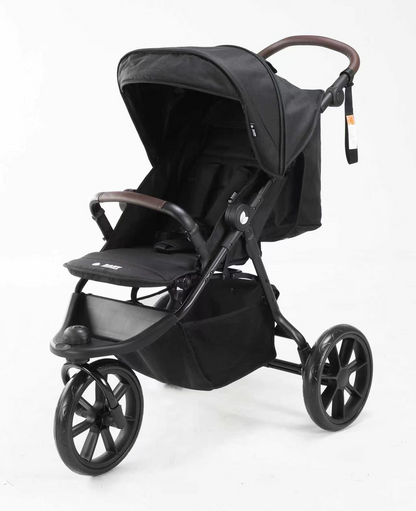 Baby Brightness ELIO Three Wheel Pram And Carrycot - Black