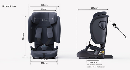 Pre-order Travel Pram – SwiftGo Lightweight Stroller with ISOFIX Booster Seat (Black) - image 9