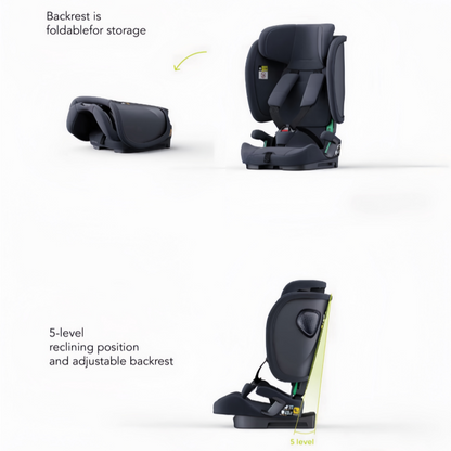 Travel Pram – AirGo Lightweight Stroller with Booster Seat (Black) - image 8