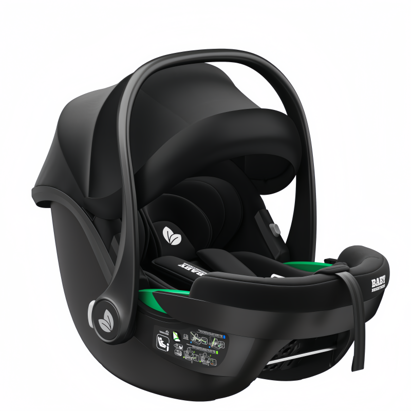 Newborn Pram – EasyGo 2+ Three Wheel Stroller with Car Seat (Black) - image 17