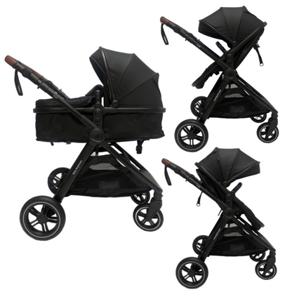 Skyra 2-in-1 Newborn Pram & Bassinet Stroller（Black）