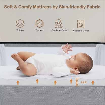 Baby Brightness Co Sleeper Bassinet Dark Grey