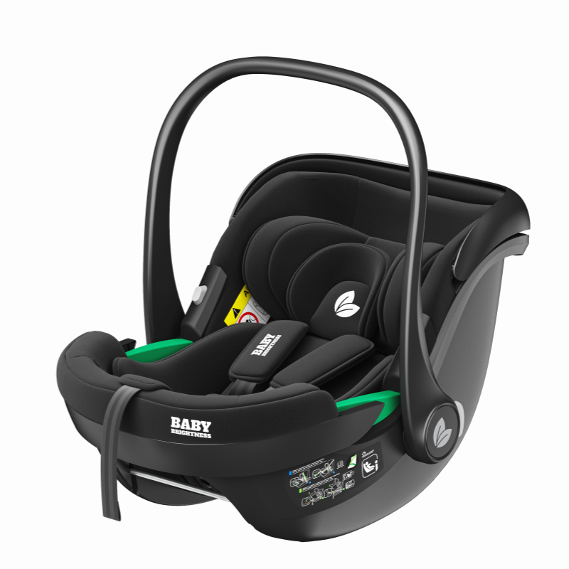 Newborn Pram – EasyGo 2+ Three Wheel Stroller with Car Seat (Black) - image 9