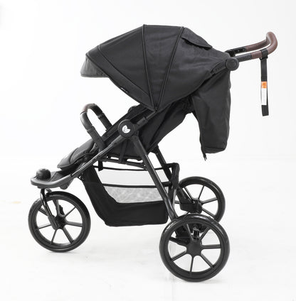 Baby Brightness ELIO Three Wheel Pram And Carrycot - Black