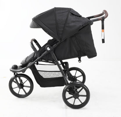 Baby Brightness ELIO Three Wheel Pram And Carrycot - Black