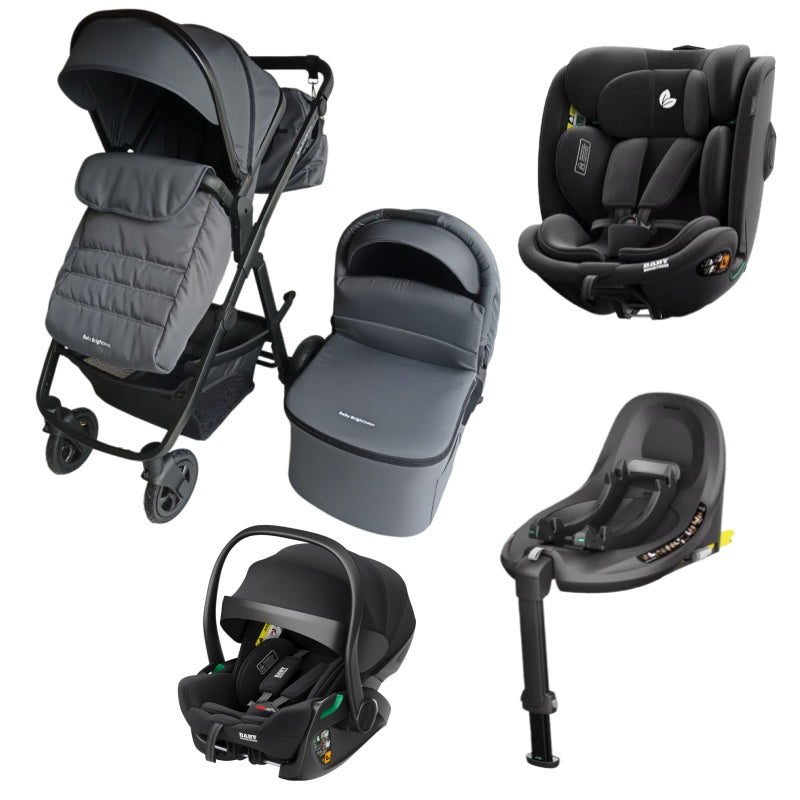 Pre-order Newborn Pram – Palms 2+ Stroller with Carrycot+ Reclining Infant Capsule + 360 Car Seat and Rotating ISOFIX Base (G