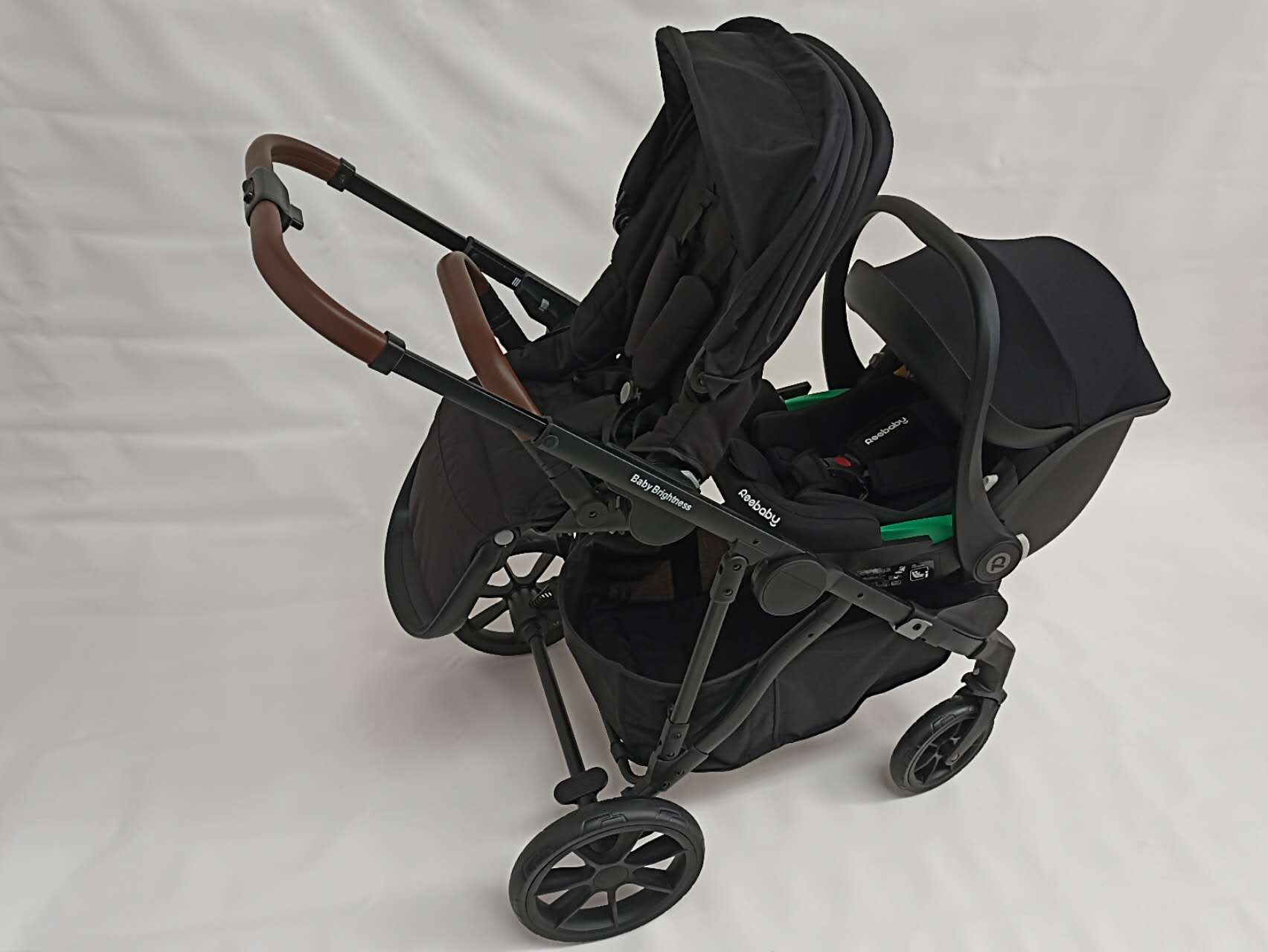 Pre-order Baby Brightness Luxe Double Pram with Twin Bassinets + Infant Capsules + 360 Car Seats and Rotating  - image 14