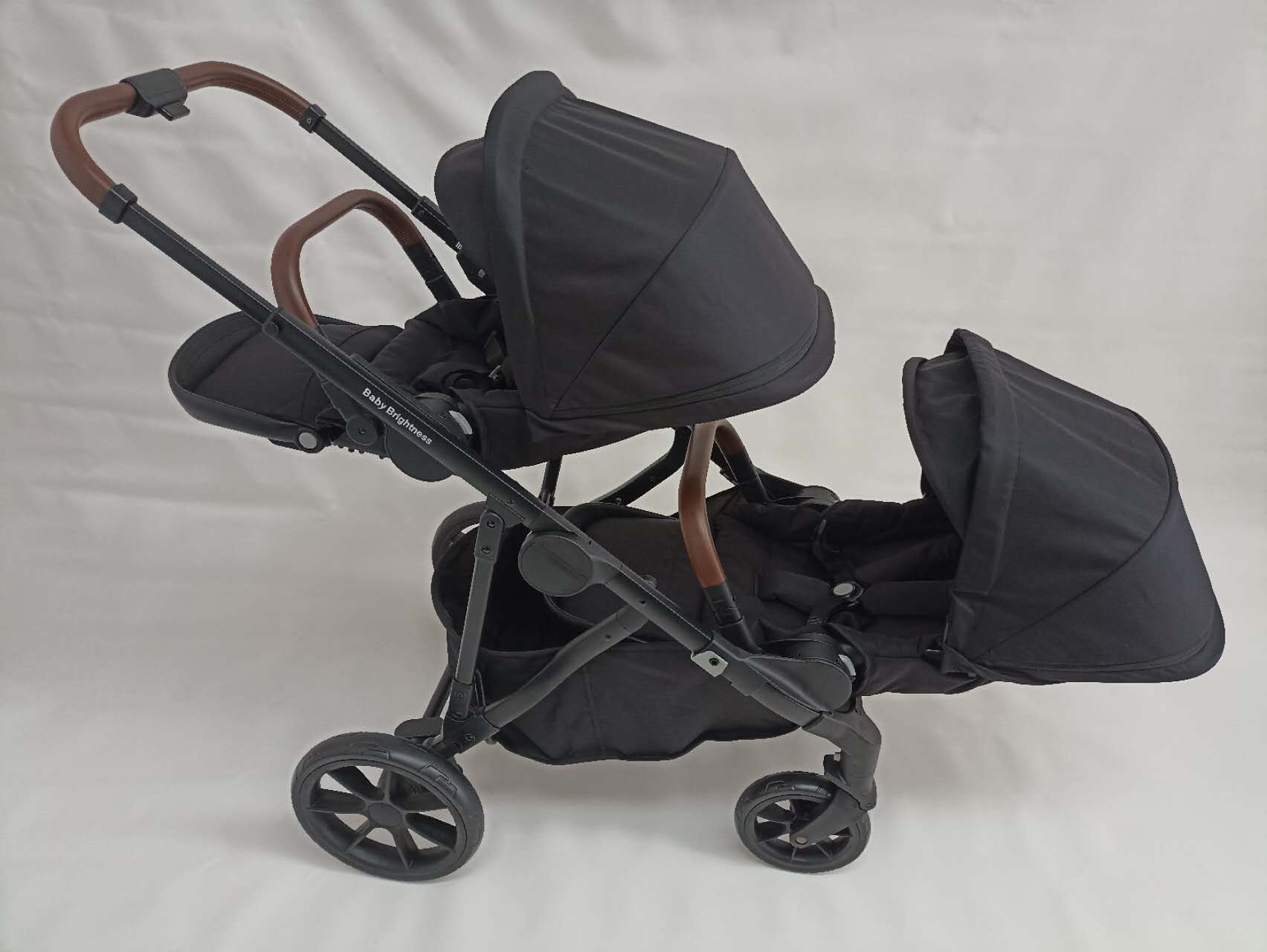 Pre-order Baby Brightness Luxe Double Pram with Twin Bassinets & i-Size Infant Car Seats - image 21