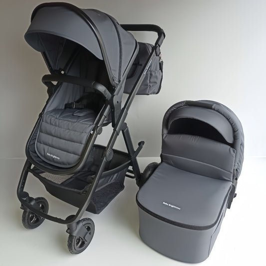 Newborn Pram – Palms 2+ Stroller with Carrycot (Grey) - image 2