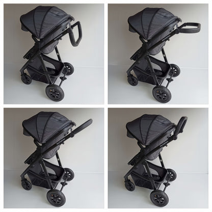 Newborn Pram – Palms 2+ Stroller with Infant Car Seat (Grey) - image 14