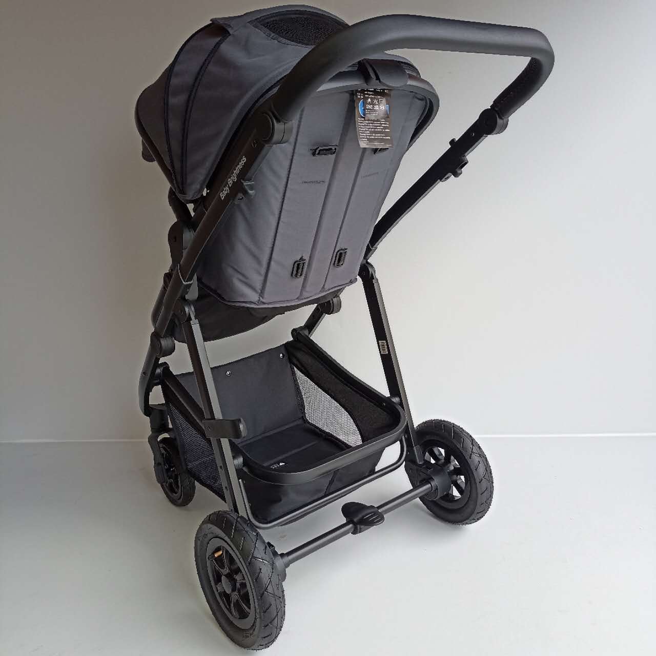 Pre-order Newborn Pram – Palms 2+ Stroller with Carrycot and Reclining Car Seat (Black) - image 19