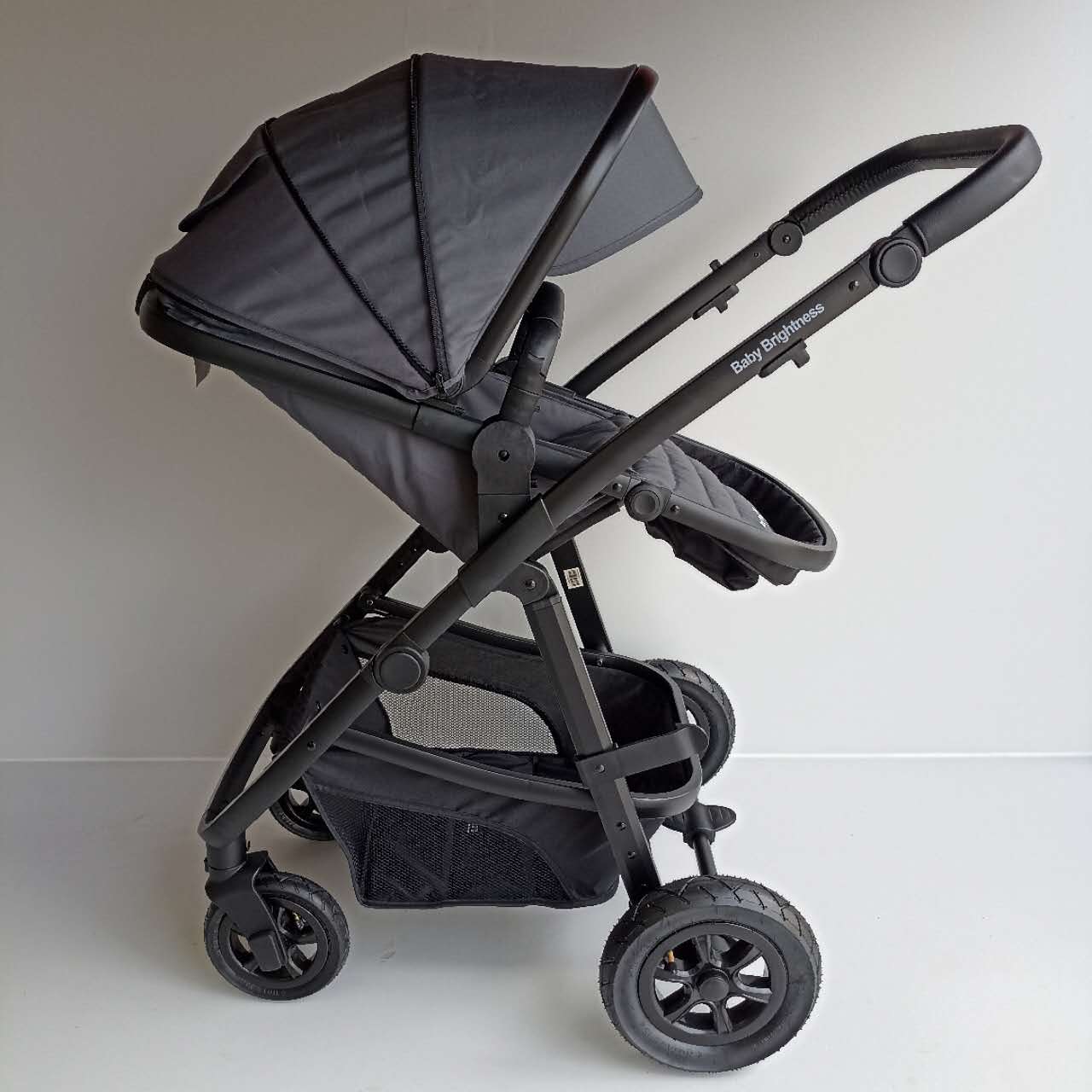 Newborn Pram – Palms 2+ Stroller with Carrycot and Car Seat (Grey) - image 19