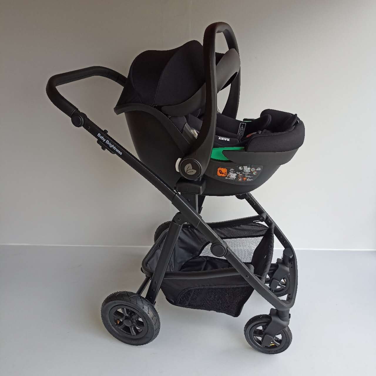 Newborn Pram – Palms 2+ Stroller with Carrycot and Car Seat (Grey) - image 36