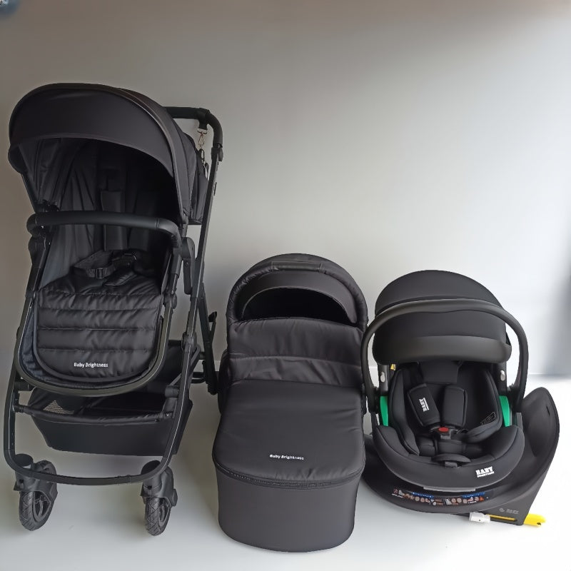 Pre-order Newborn Pram – Palms 2+ Stroller with Carrycot, Car Seat and Rotating ISOFIX Base (Black) - image 12