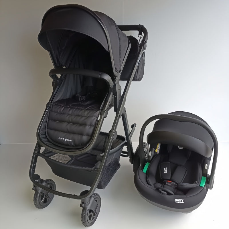 Newborn Pram – Palms 2+ Stroller with Infant Car Seat (Black) - image 2