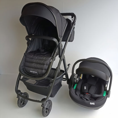 Newborn Pram – Palms 2+ Stroller with Infant Car Seat (Black) - image 2