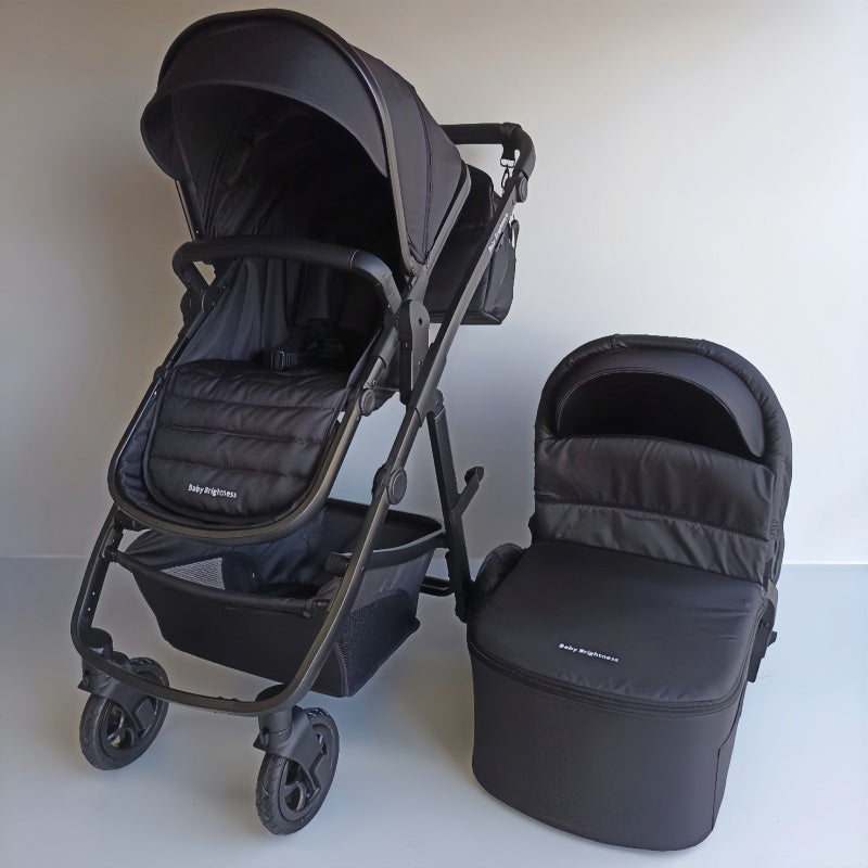 Newborn Pram – Palms 2+ Stroller with Carrycot (Black) - image 2